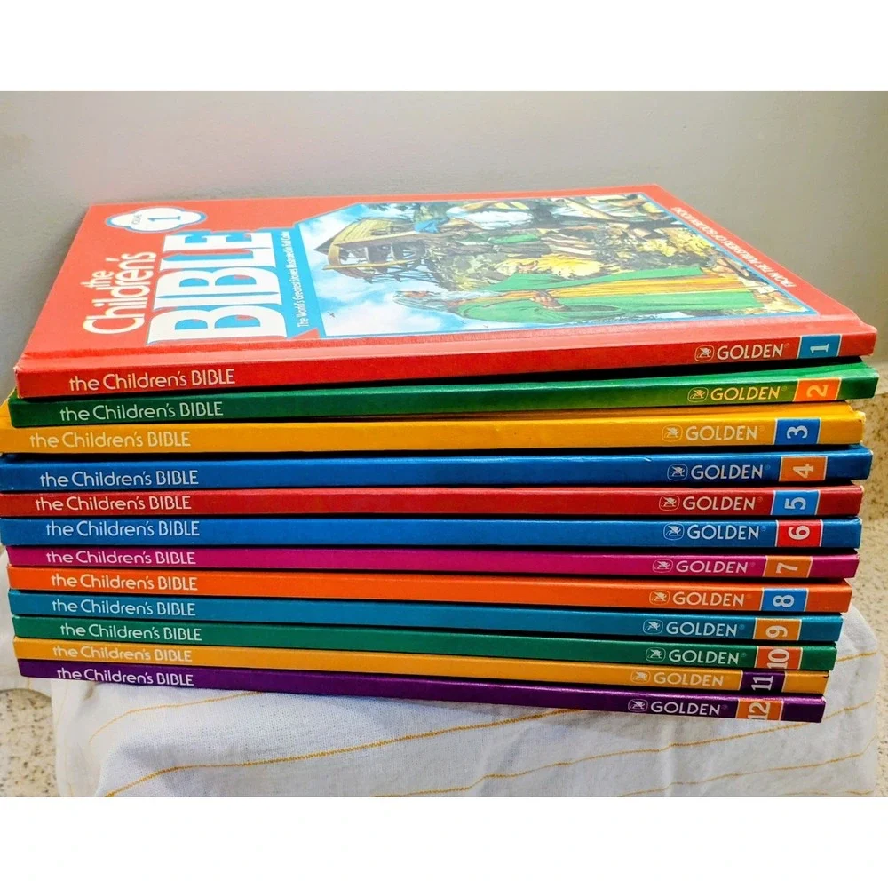 VTG Children's Bible Stories Hardcover Complete 1-12 Golden Press Books 1981